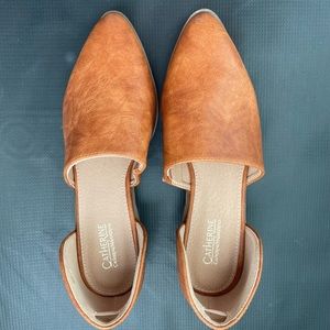 Leather flats